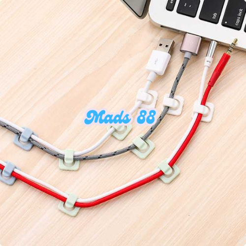 Klip Clip Jepitan Penjepit Perapi Kabel PC Komputer Instalasi Listrik Rumah Tempel Meja Dinding 18PC