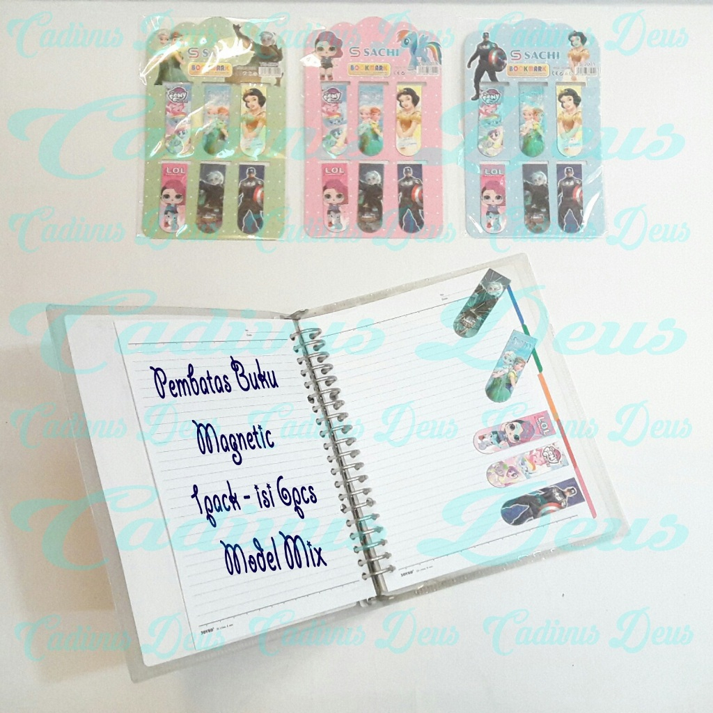 

PEMBATAS BUKU MAGNET KARAKTER - POST IT MAGNETIC - BOOKMARK MAGNET FANCY