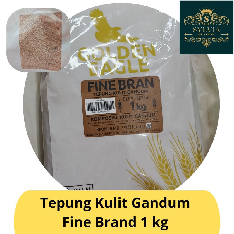

Tepung Kulit Gandum FINE BRAN Golden Eagle Bungasari 1 kg