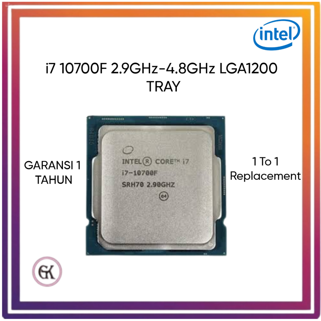 Processor Intel Core I7 10700F TRAY 2.9 Ghz Socket 1200