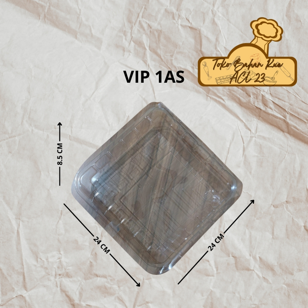 Mika VIP 1AS/Mika Makanan/Mika Kue/Mika Bolu/Mika Plastik/Wadah Makanan/Mika Plastik Kue VX-1AS