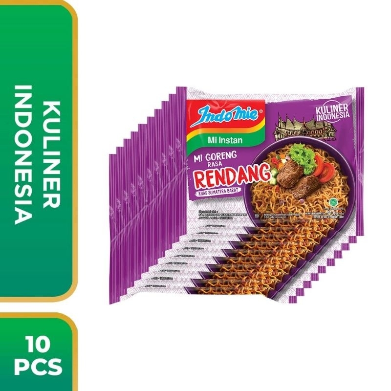 

INDOMIE MIE GORENG RENDANG PCK 91g x 10