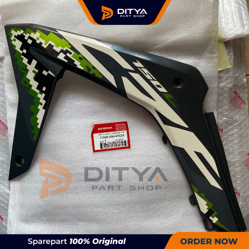 Cover Body Set Kiri Hijau Type 1 Honda CRF 150L