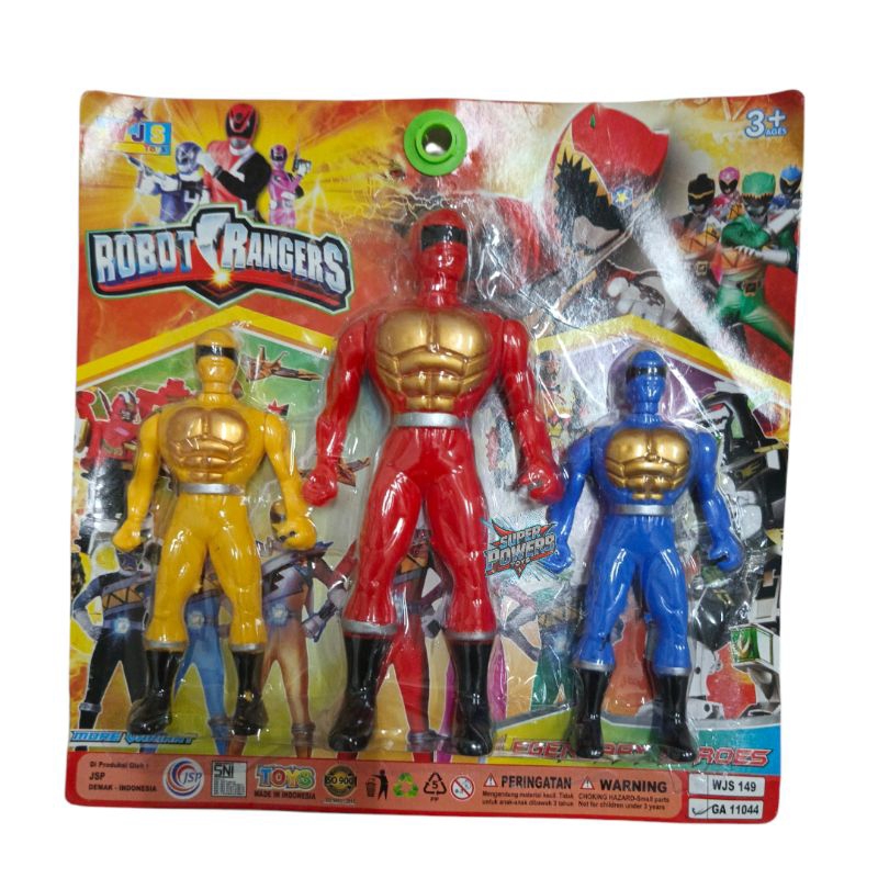 MAINAN ANAK ROBOT POWER RANGERS ISI 3 / MAINAN ROBOT POWER RANGERS ANAK / POWER RANGERS SET 3
