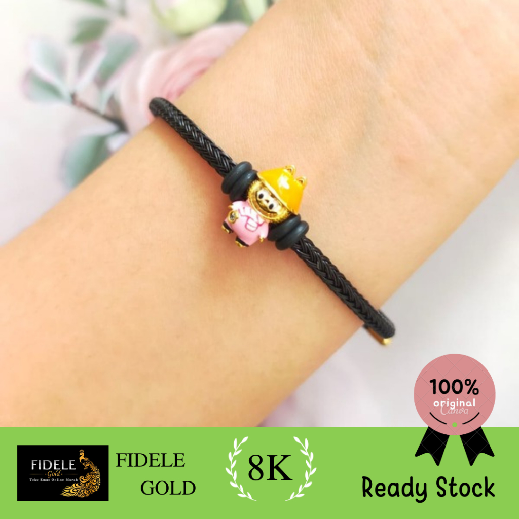 Gelang tali charm labubu fashion wanita dewasa rantai adjustable 375