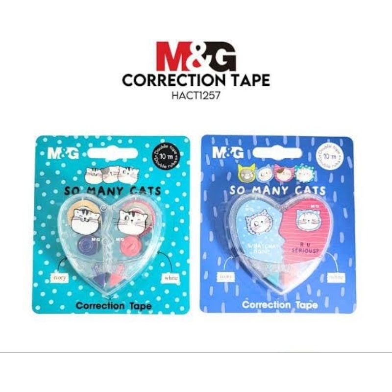 

CORRECTION TAPE HACT1257 M&G 10MX5MM DUAL COLOR IVORY / WHITE / PITA KOREKSI SO MANY CAT M&G