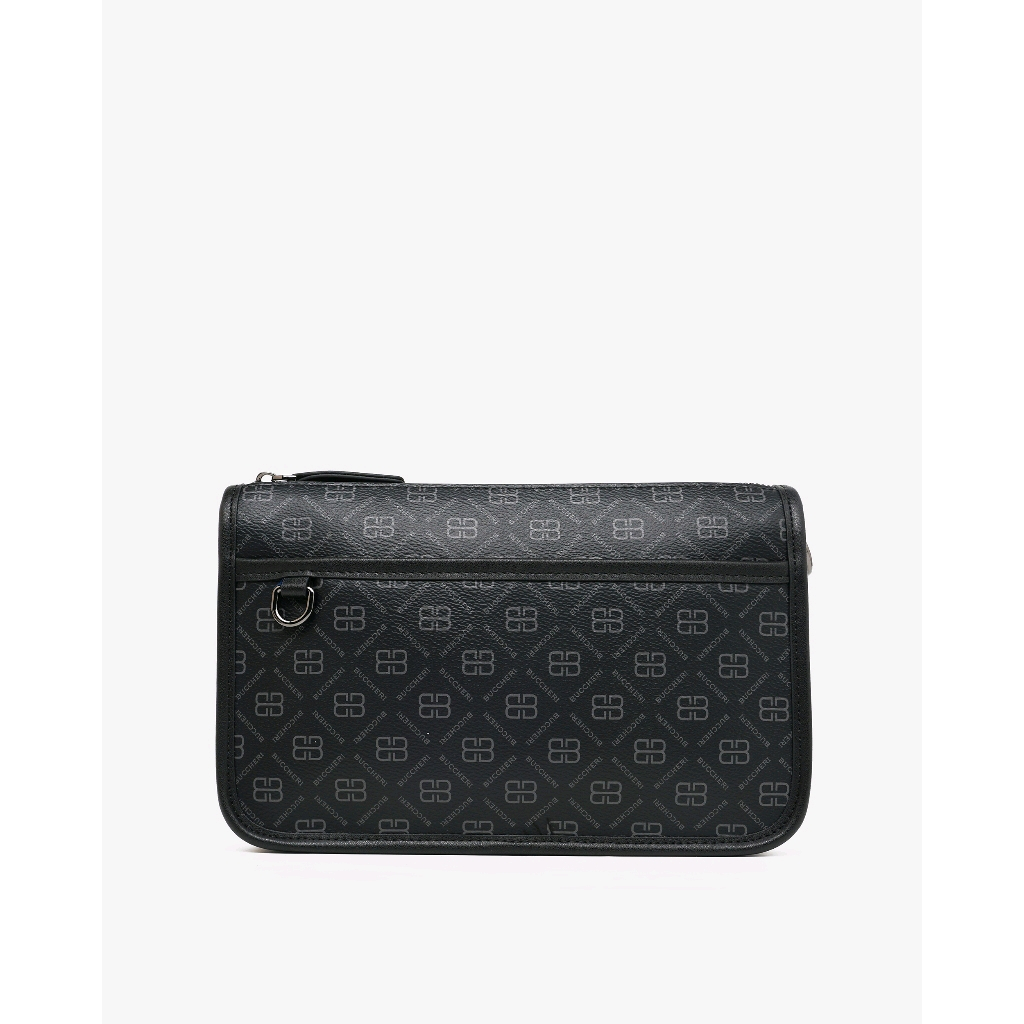 BUCCHERI Clutch Kulit Pria Zenaida Hitam - NW1037
