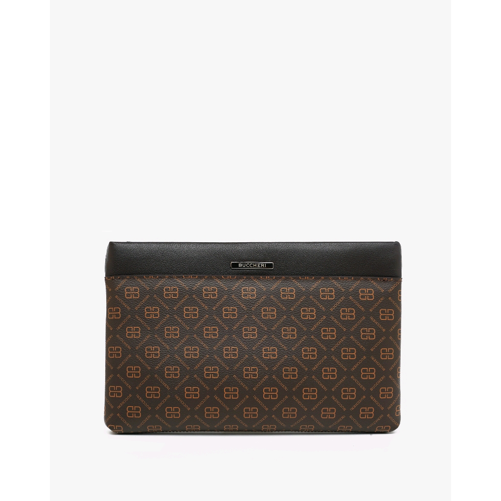 BUCCHERI Clutch Kulit Pria Xanthos Brown - NW1036