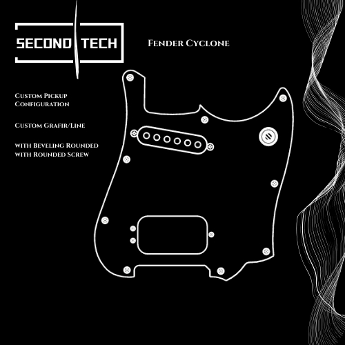 pickguard Fender Mustang Cyclone 3ply custom akrilik mirror