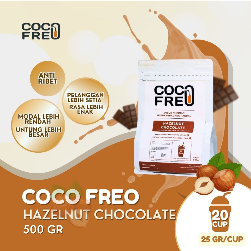 

Bubuk Minuman Hazelnut Chocolate Powder - Cocofreo