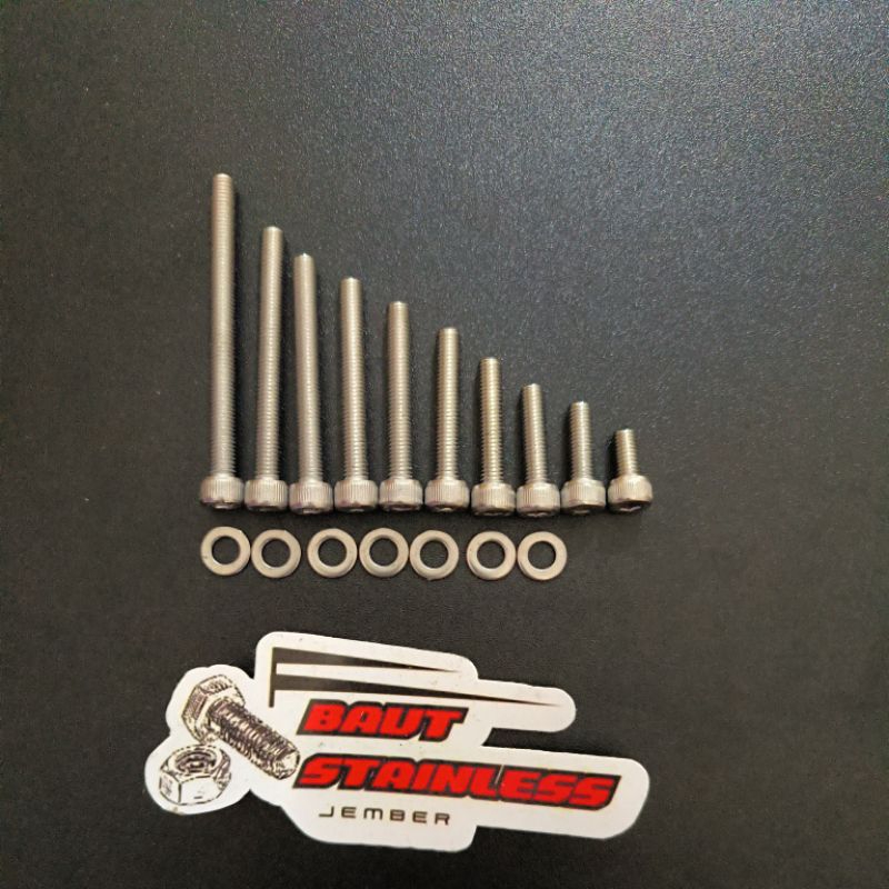 Baut L stainless (baut 8) M5 THE 304 A2-70
