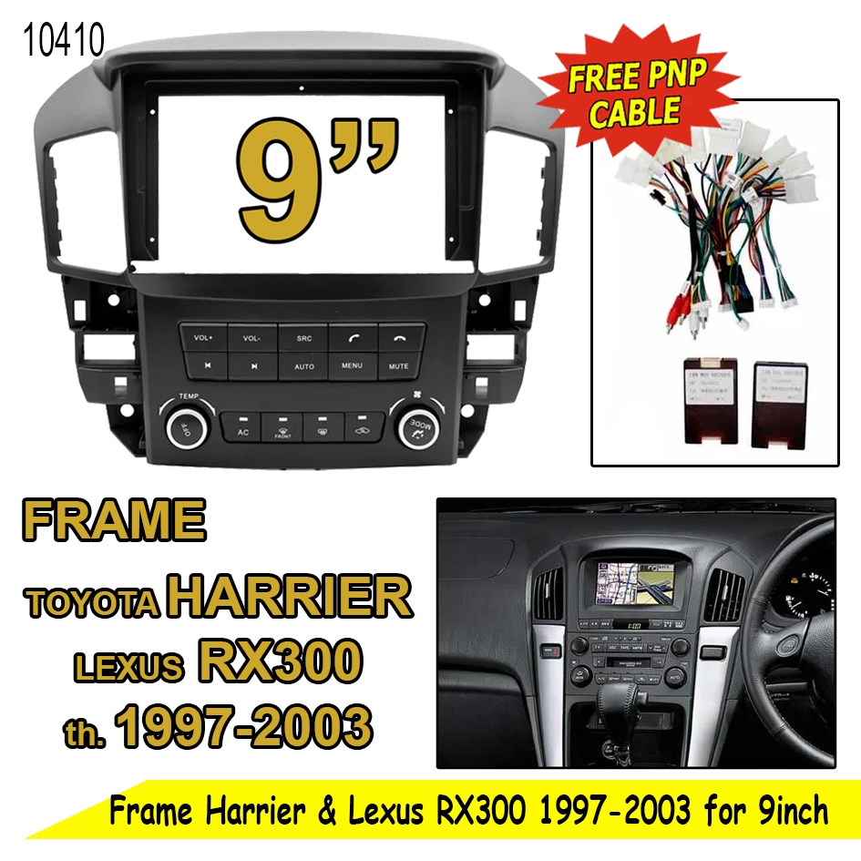 Panel Headunit Toyota Harrier & Lexus RX300 1997-2003 9 Inch Frame Bingkai
