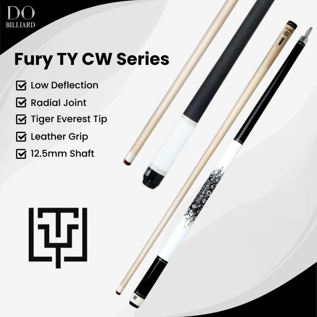Stick Billiard FURY TY CW-3 CW-4 Low Deflection Shaft Cue Stick Billiard / Stick Fury TY CW-3 CW-4