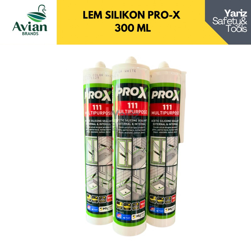 𝒀𝑨𝑹𝑰𝒁 - PRO X Lem Sealant Lem Silikon Lem Silen Hitam Putih