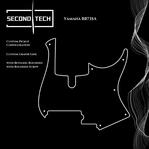 pickguard yamaha BB735A BB235 3ply custom akrilik mirror