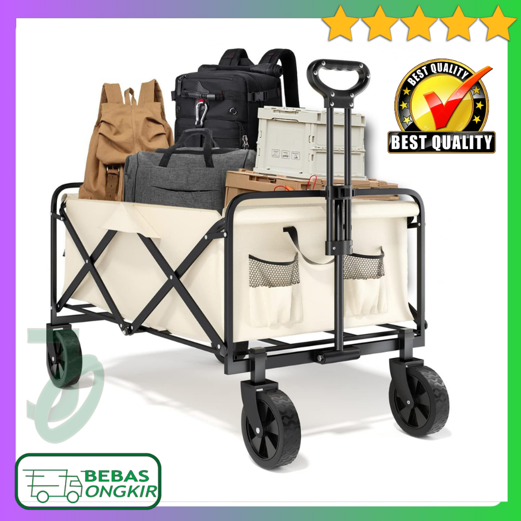 Troli Barang Lipat Portable 80kg Rangka Besi VILLVALD VV80