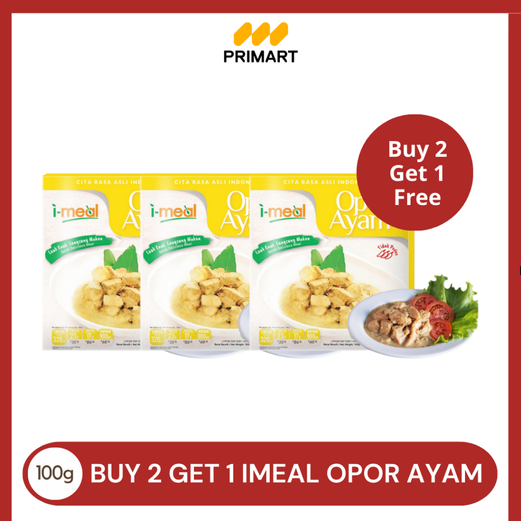 

Buy 2 Get 1 Free Imeal Opor Ayam 90g