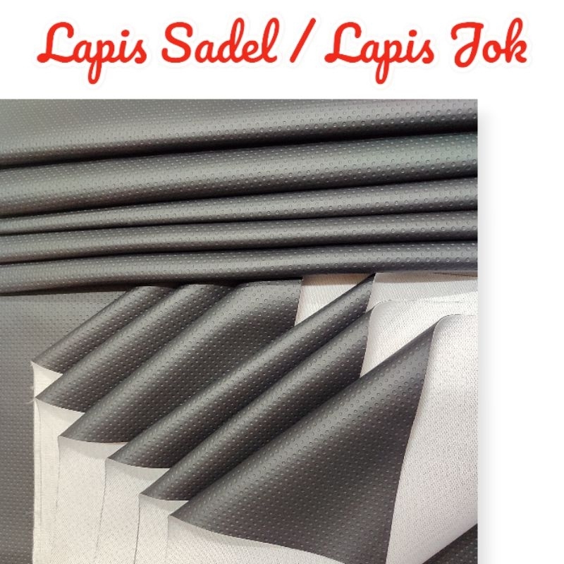 Sarung Kulit Jok Sadel Polos Hitam Kulit Jok Motor Lembaran BINTIK BESAR JARUM JAHIT