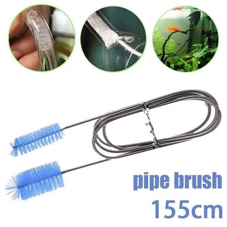 Flexible Sikat Selang Aquascape Aquarium Brush Sikat Pembersih Fleksibel 2 Kepala Pipe Brush Akuariu