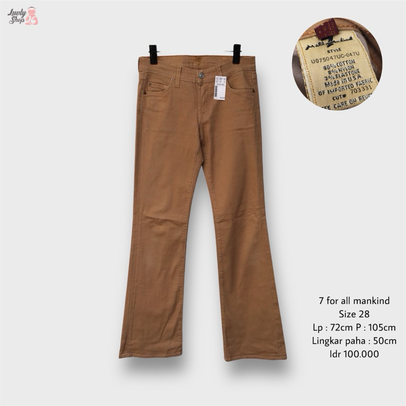 7 for all mankind celana cutbray jeans