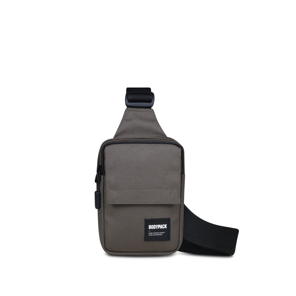 KODE P69I Bodypack Poacher Travel Pouch Dompet Pria  Brown