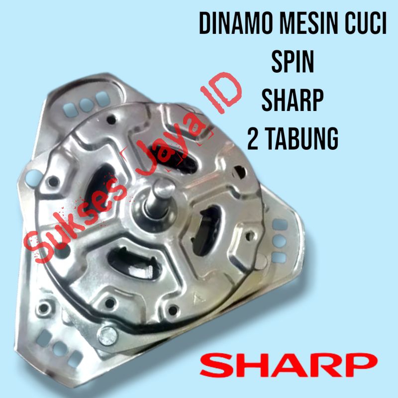 Dinamo Pengering Mesin Cuci Sharp 2 Tabung Dinamo Spin Sharp 12mm dan 10mm Spin Sharp 14kg