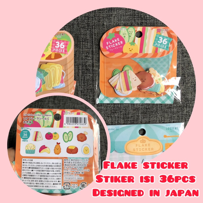 

flake sticker loujene tokyo stiker isi 36 pcs original japan