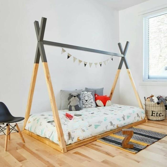 Tempat Tidur Anak Minimalis - Dipan Rumah Kayu Jati - Alas Springbed | Mebel Jepara