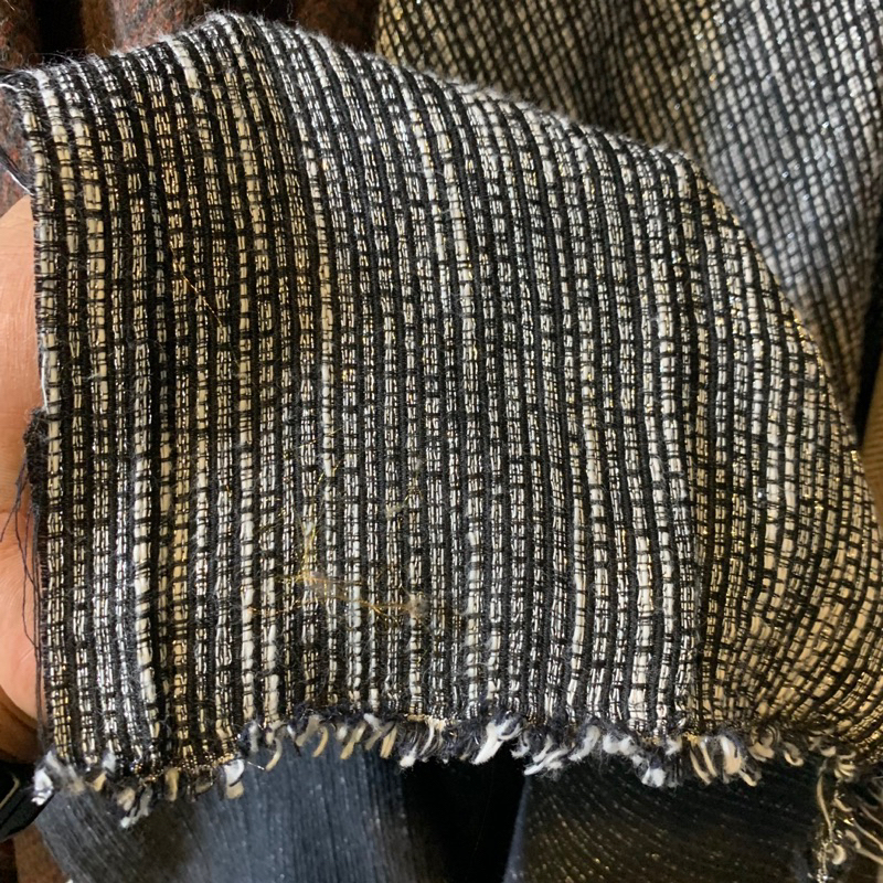 kain woll twedd - kain twedd korea - kain twedd akrilik benang silver metalic - kain woll premium st