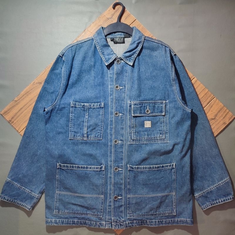 chore jacket dkny blue wash