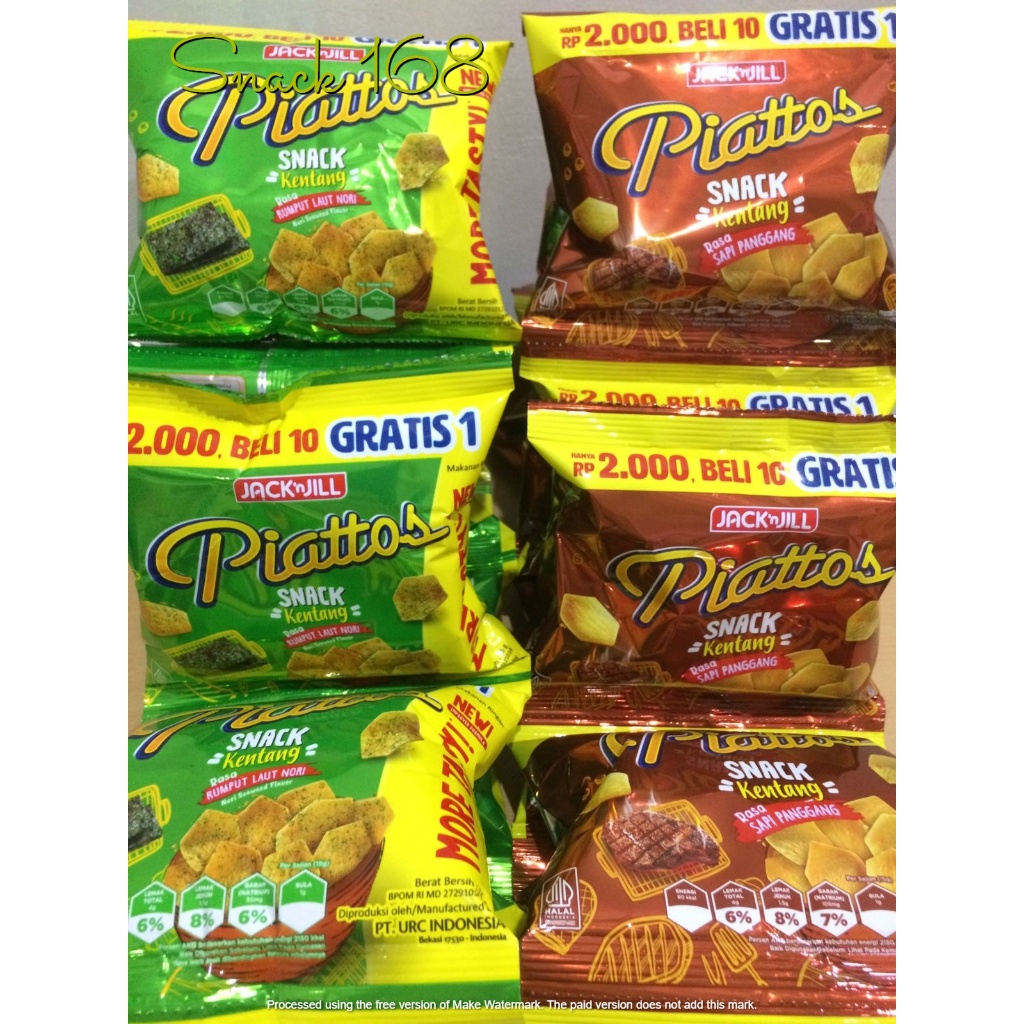

Jack n Jill PIATTOS - Keripik Kentang 18gr kecil