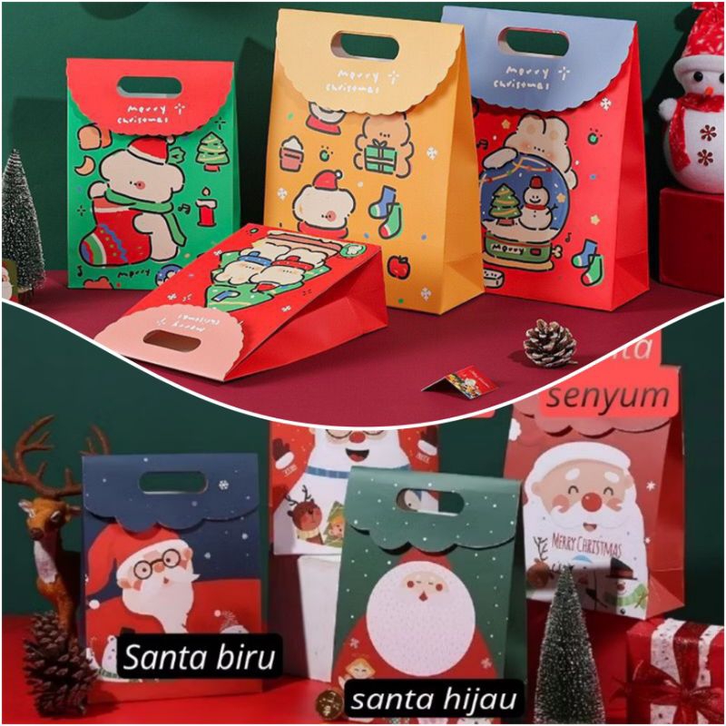 

PAPER BAG NATAL HADIAH CHRISTMAS SANTA MEDIUM GIFT BAG KADO NATAL LUCU
