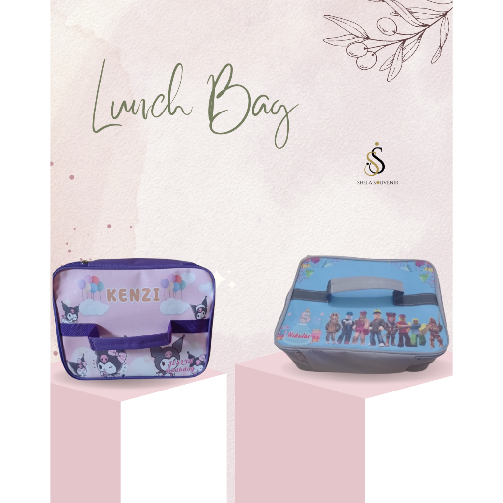 Tas Lunch Bag Bagian Dalam Alumunium / Tas Lunch Bag Anak / Tas Lunch Bag Custom / Tas Ultah Anak / 
