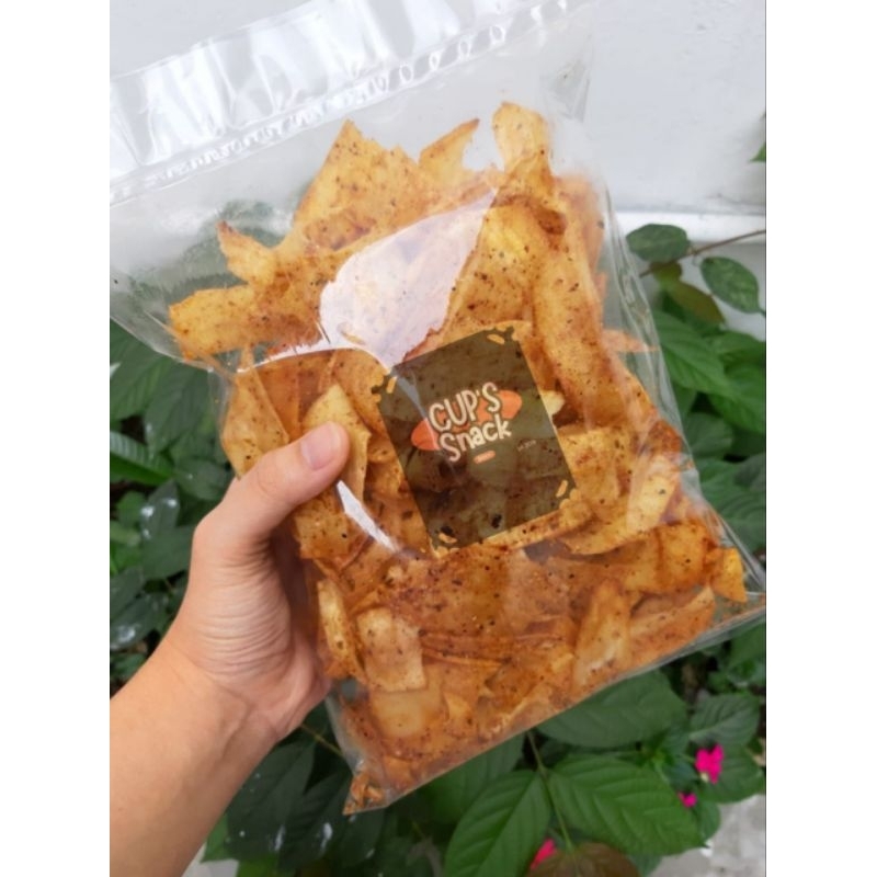 

Keripik singkong pedas asin gurih daun jeruk 250gram