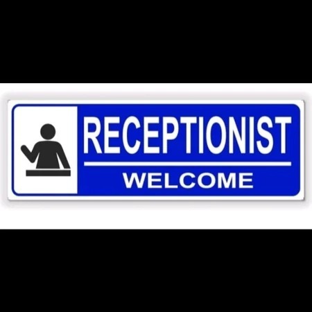 

Stiker vinyl Uk. 10x30cm RECEPTIONIS sign rambu k3