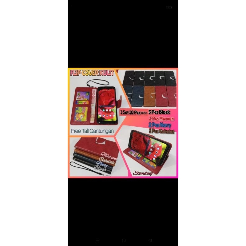 FLIP COVER / CASE DOMPET / LEATHER COVER VIVO Y21 / Y21A / Y33S / Y33T / Y21S