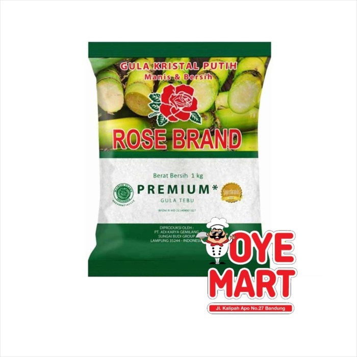 

ROSE BRAND PREMIUM GULA PASIR 1KG / GULA TEBU