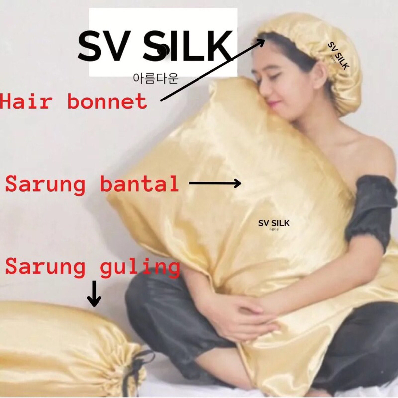 Hair Bonnet Silk Grade Basic SV Silk Hair Bonnet Satin Sleeping Bonnet Silk Bonnet hair bonnet silk