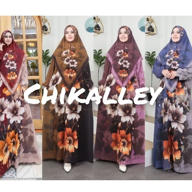 WARDIANA GAMIS PRINTING .KHIMAR.SCRAF WANITA MUSLIMAH