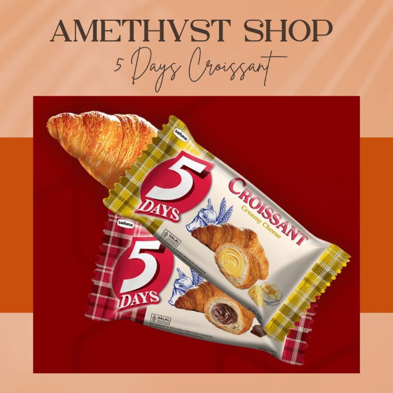 

[5 DAYS] Croissant Creamy Chocolate, Creamy Cheese 60 gr Exp Maret 2025