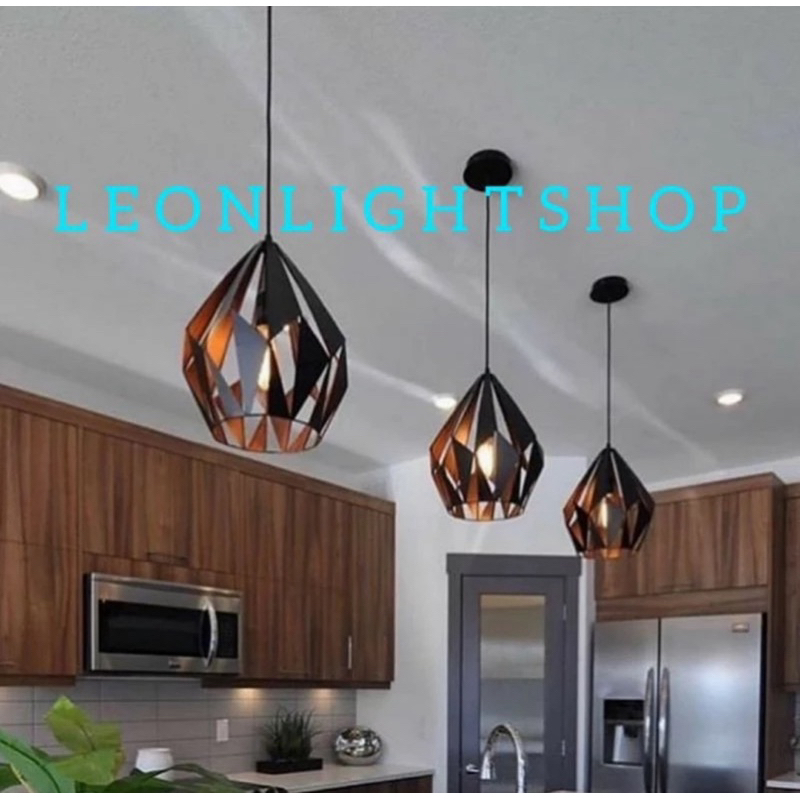EGLO LAMPU GANTUNG HIAS CARLTON D-31 HITAM/PENDANT LAMP ACE HARDWARE/LAMPU INTERIOR LANGIT-LANGIT/EG