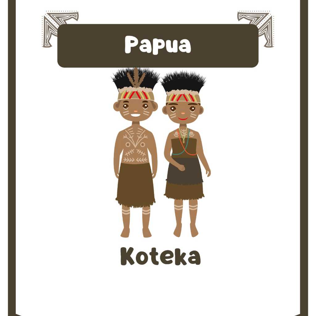 Rok rumbai goni anak ll baju adat papua