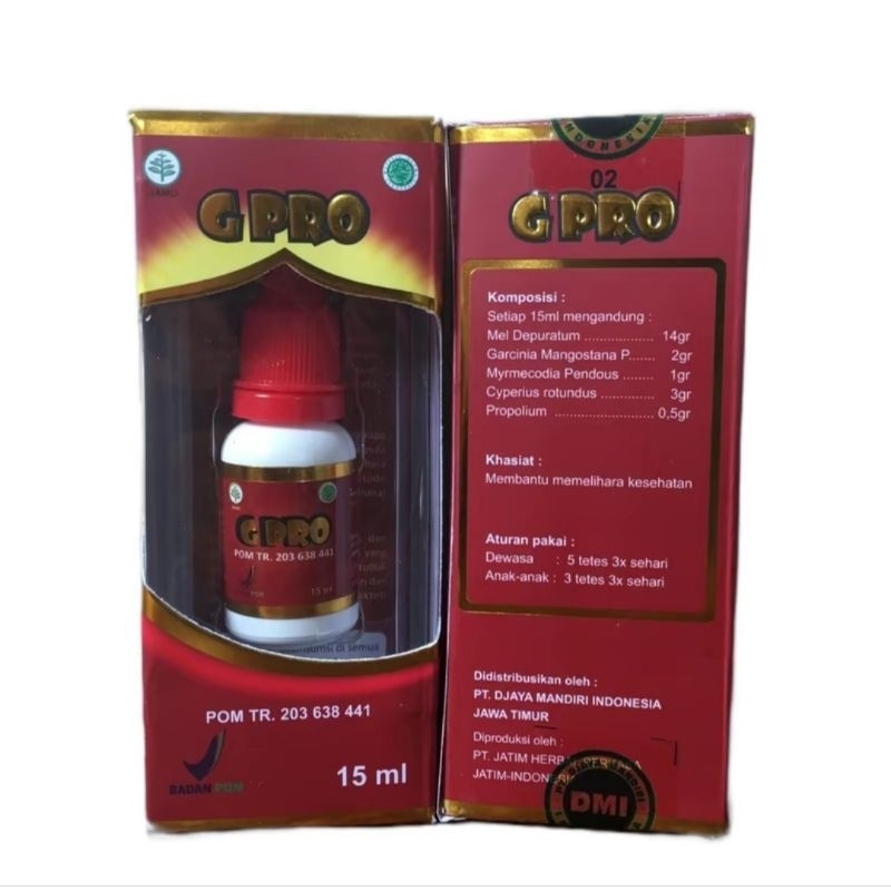 jamu tetes Gpro herbal untuk lambung,ambeien dan  meningkatkan daya tahan tubuh