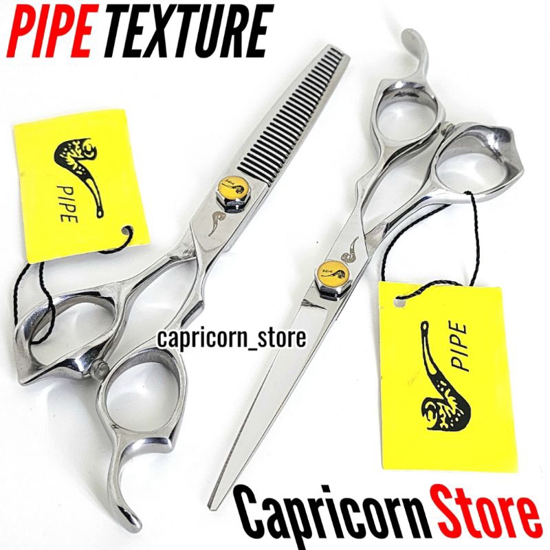 Gunting Rambut Pipe Japan Texture Silver Gunting Rambut Barber