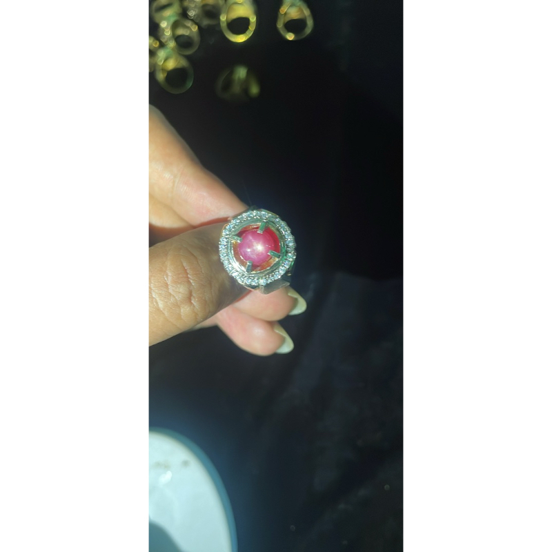 natural ruby pink star