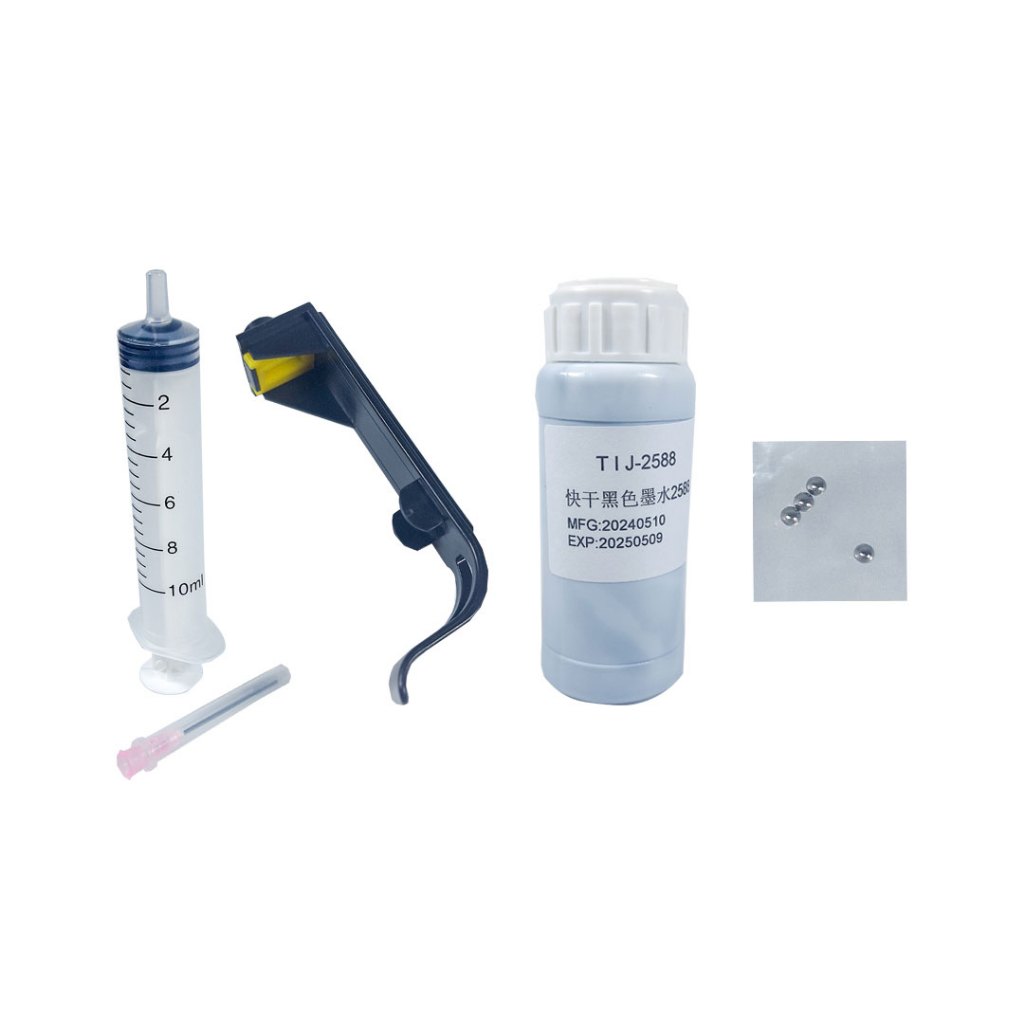 Tinta Refill Printer Barcode dengan Klip Cartridge dan Suntikan - TIJ-2588 - Black