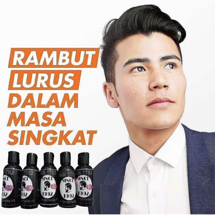 Pelurus Rambut Pria Wanita Alami Straight Hair