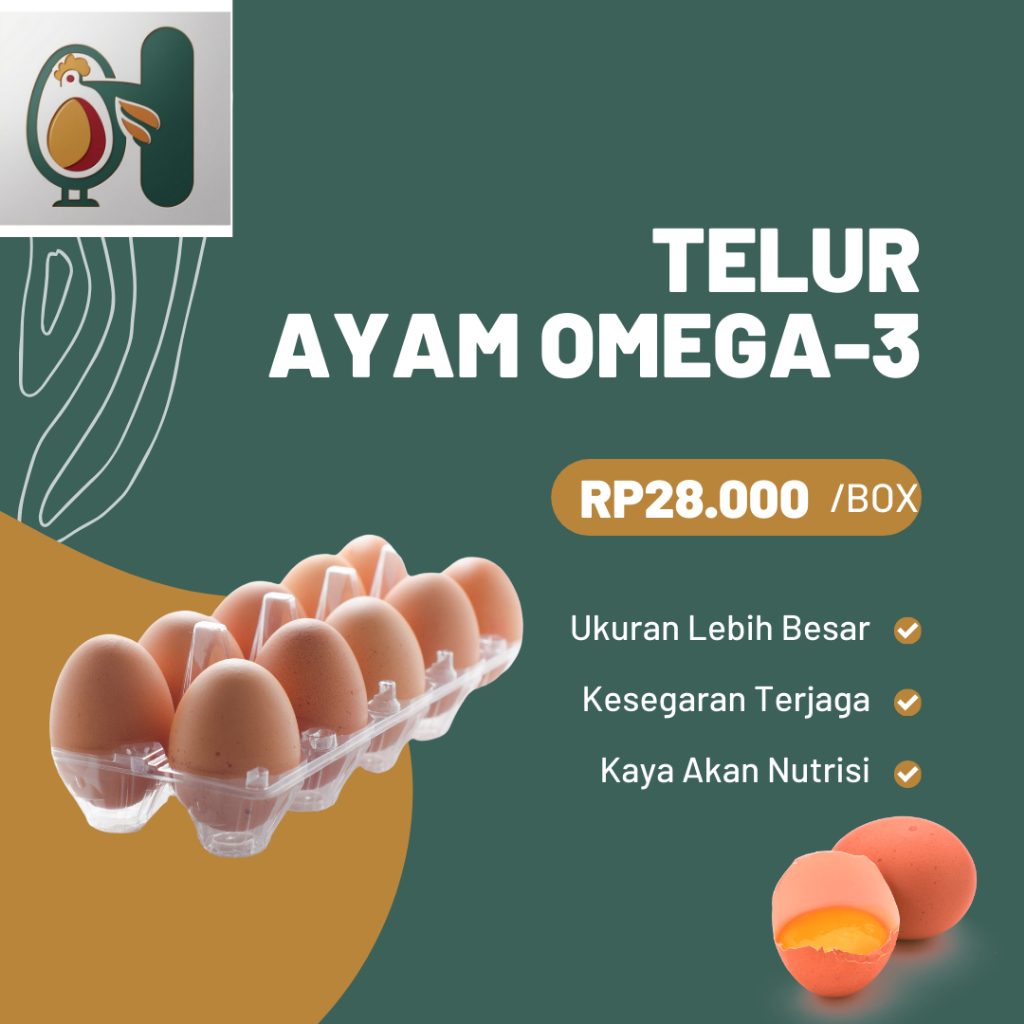 

Home Omega Eggs Telur Ayam Red Yolk (Omega-3) Isi 10 Pcs