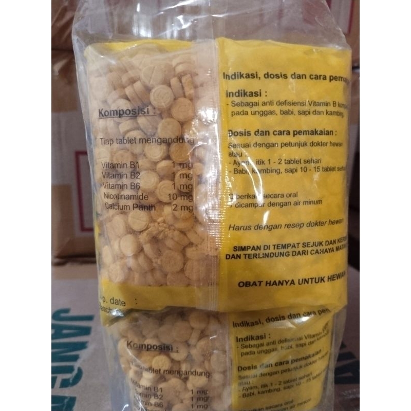 b complex tablet 1000 tablet [1pack isi 15 biji]
