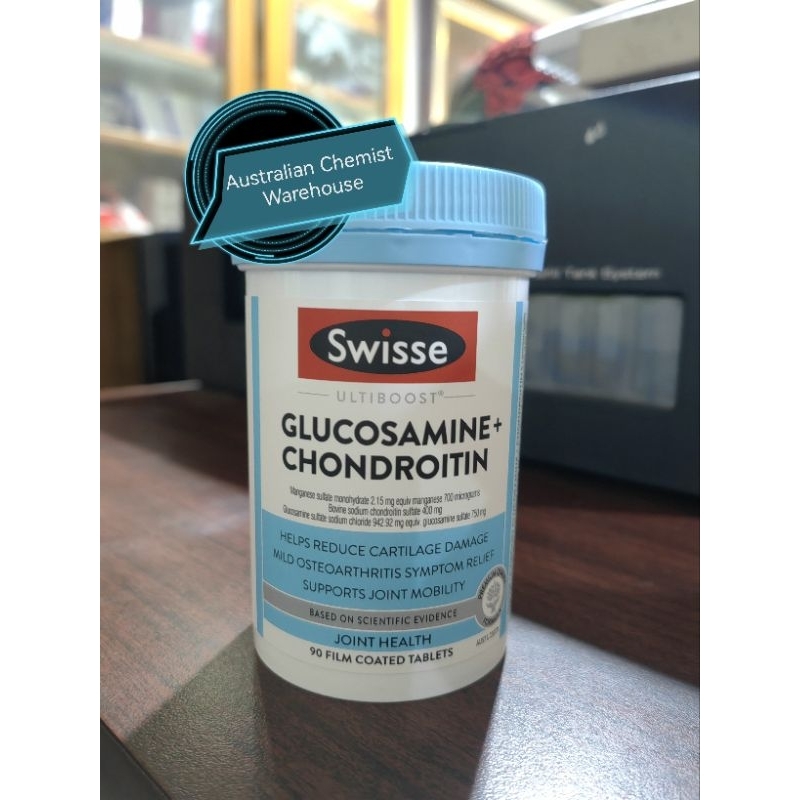 Swisse Ultiboost GLUCOSAMINE + CHONDROITIN 90 Film Coated Tablets - Made in Australia